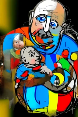 expressionism, Pixar style, in abstract art Basquiat, Picasso, Miro, Kandinsky, Klee, Birell, Fairey, Ardon, Buffet aand Picasso style, HD --s 750 --v 5.1 --style raw, water color