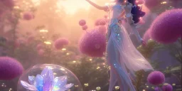 crystal subtle flower in a galactic ambiance beautiful fairy, transparent, delicate colors, in the foreground, full of details, smooth,soft light atmosphere, light effect,vaporwave colorful, concept art, smooth, extremely sharp detail, finely tuned detail, ultra high definition, 8 k, unreal engine 5, ultra sharp focus