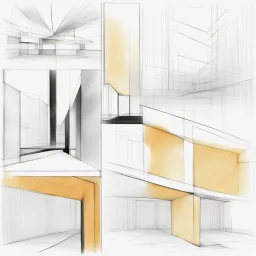 Lighting design, abstract, modern , sketches