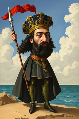 Vasco Núñez de Balboa in the style of piccasso