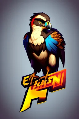 Gaming falcon avatar logo design