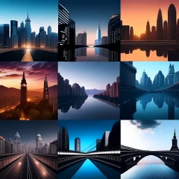 i want to create ai image for photo backgrounds of beautiful cities give me the prompts