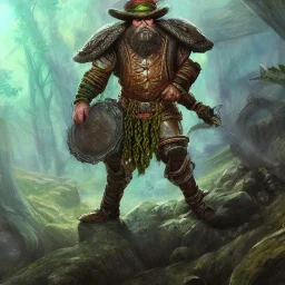 Ultra detailed fullbody ,leprechaun with armor,extremely detailed digital painting,ultrarealistic skin,intense stare, extremely detailed face, mystical colors ,perfectly centered image, perfect composition, rim light, beautiful lighting,masterpiece ,8k, stunning scene, raytracing, anatomically correct, in the style of Ohrai Noriyoshi and robert e howard and Steve Jung and Wizyakuza and Simon Bisley and uncannyknack.