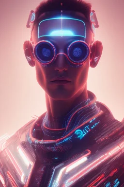 cyberpunk, head, men, portrai, tron