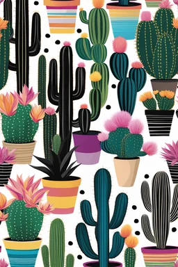 /imagine prompt seamless colourful rainbow cactus jack pattern stylish Disney with dot black and white background, realistic photo,8k wider lens