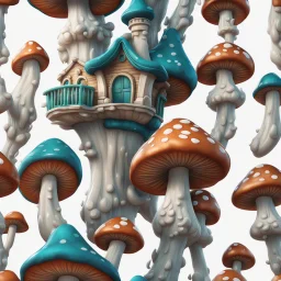 A lumpy mushroom house floating in space. neutral colors, white, teal royal blue, Detailed gloss Painting, rich color, fantastical, intricate detail, splash screen, hyperdetailed, insane depth, concept art, 8k resolution, trending on Artstation, Unreal Engine 5, color depth, dynamic lighting, splash art, dramatic, masterpiece, excellent quality beautiful Imaginative, unique,