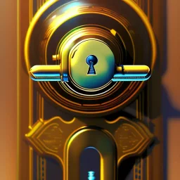 lock and key, digital art, anime, studio ghibli style