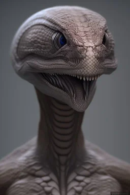 snake alien, head,8 eyes, evil, 8k, with hairs, finely detailed, photo realistic