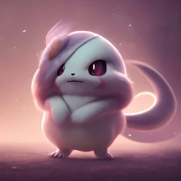 Cute Mysterious Pokémon,Ambiance dramatique, hyperrealisme, 8k, high quality, great details, within portrait, illustration