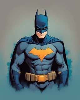 Cartoon of Batman Complementary colors