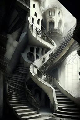 tavern dystopian rich stairs entrence building white