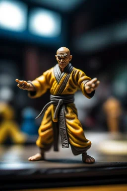 the holy posture of the stretchiest kung fu master in temple,shot on Hasselblad h6d-400c, zeiss prime lens, bokeh like f/0.8, tilt-shift lens 8k, high detail, smooth render, down-light, unreal engine, prize winning