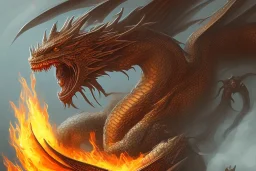 dragon spitting fire