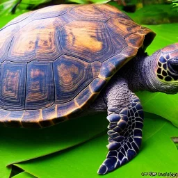 Turtle in the Amazon Rainforest