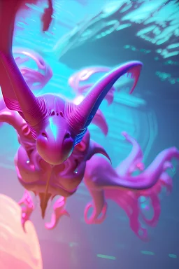 oceanic Alien,full of details, smooth，soft light, light effect，vaporwave colorful, concept art, smooth, extremely sharp detail, finely tuned detail, ultra high definition, 8 k, unreal engine 5, ultra sharp focus