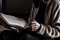 Someone reading a book.