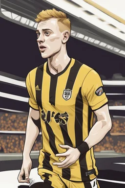 Jarrod Bowen English football player cartoon 2d