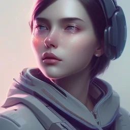 elegant girl in urban outfit, cute fine face, rounded eyes, digital painting, fan art, pixiv, by Ilya Kuvshinov, katsuhiro otomo ghost-in-the-shell, magali villeneuve, artgerm, Jeremy Lipkin and Michael Garmash and Rob Rey