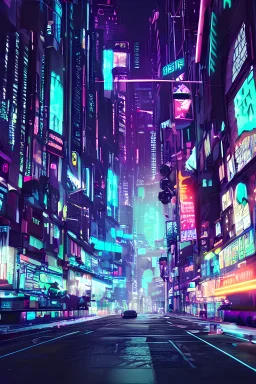 A magnificent dark neon futuristic cyberpunk city bustling street at night made in cinema4d,  masterpiece