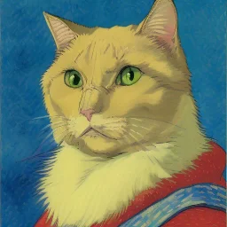 Portrait of a cat by Van Gogh