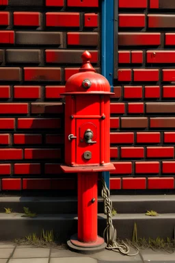 hydrant on wall in box