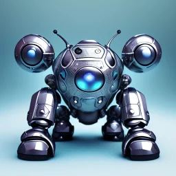 insect robot gadget, silver and blue