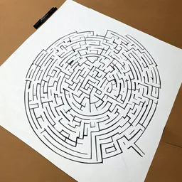 draw a inkblot maze