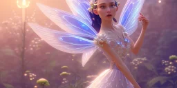 crystal subtle flower in a galactic ambiance beautiful fairy, transparent, delicate colors, in the foreground, full of details, smooth，soft light atmosphere, light effect，vaporwave colorful, concept art, smooth, extremely sharp detail, finely tuned detail, ultra high definition, 8 k, unreal engine 5, ultra sharp focus