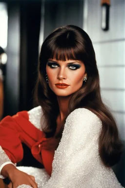 [iconic color photo by Helmut Newton] Claudia Cardinale - 1965 photoshoot backstage