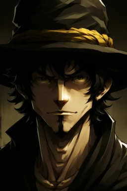 Portrait of Kuro, from One Piece manga, Caravaggio style