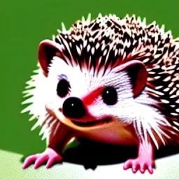 hedgehog, cute, brown body, humanoid body, arms, legs, cute face, cartoon, soviet cartoon, standing straight, belly, standing up, standing on back legs,