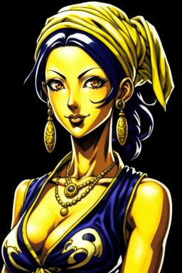 Portrait of Nico Robin, from One Piece manga; Caravaggio style