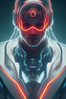 cyberpunk, head, men, portrai, tron