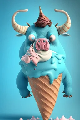 animal character for an ice cream