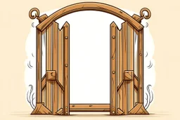 clip art logo design for wooden gates