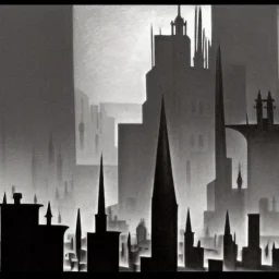 Gothic city by fritz lang