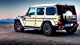 Bugatti Veyron Mixed With Mercedes G-Class, Rear View, 4K, Ultra Detailed