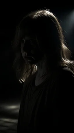 The picture shows Emma completely disappearing into the darkness of the Ghost, where she loses consciousness and the truth turns upside down. When she regains consciousness, she finds herself in a dark and strange world that she cannot recognize. The light fades under the attack of shadows, giving the place a mysterious and frightening character. Emma tries to move, but discovers that she is trapped in a dimension that looks like nothing familiar, where shadows seem to devour everything in their