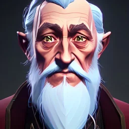 Portrait of a 90 year old warlock like Albus Dumbledore, Gandalf, Merlin, Sherlock Holmes and Mary Poppins