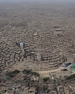 The city of Karbala and between the two cities