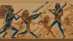 Pharaonic soldiers fighting in battle