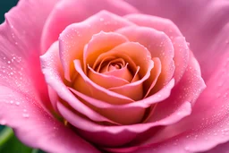 A beautiful rose flower pinker than soft pink silk, sun ray on, Miki Asai Macro photography, entire but close-up, hyper detailed, trending on artstation, sharp focus, studio photo, intricate details, highly detailed,