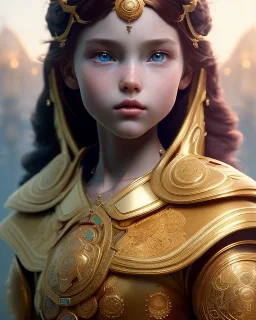 A small child fantasy, head and shoulders, 8k resolution concept art portrait by Greg Rutkowski, Artgerm, WLOP, Alphonse Mucha dynamic lighting hyperdetailed intricately detailed Splash art trending on Artstation triadic colors Unreal Engine 5 volumetric lighting Splash art fantasy"