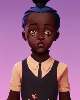 Portrait of a sweet dark skinned toddler witch girl with long dark hair