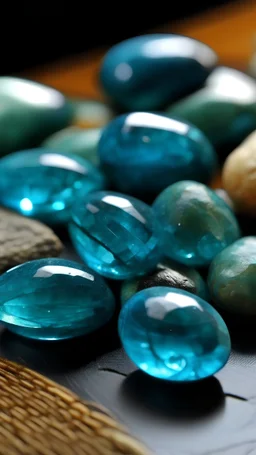 Stones blue apatite