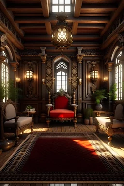 Create a throne room cottage core