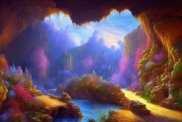 Neo-Impressionist cave, Pre-Historic, Fine Art, high quality, fine detail