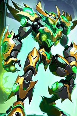 A new space creature from Ben 10 cartoon. Strong and graceful. Advanced metal. Magical power, precise detail and intense power