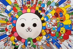 round pop art cloud by Takashi Murakami