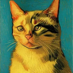 Portrait of a cat by Van Gogh